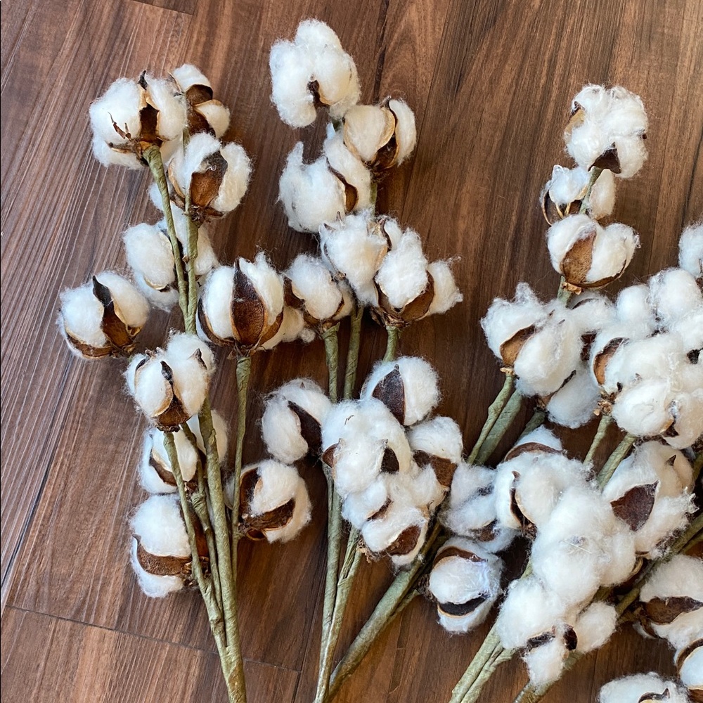 Rustic Cotton Stem Bundle - White Cotton Floral Accents - Picture 2 of 6